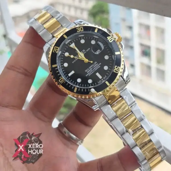RolexSubmariner Series | Dual Tone | Black Bezel & Dial | AA Grade