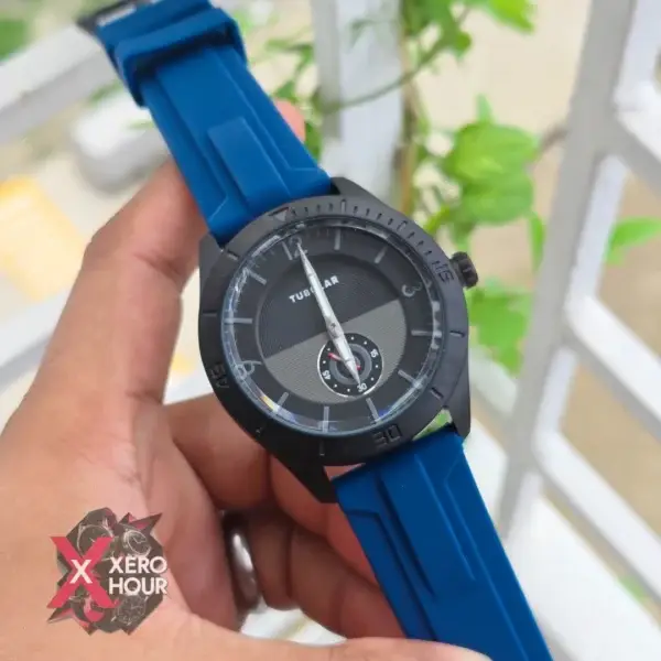 Tubular Authentic brand | Silicon strap | Blue Plain Dial