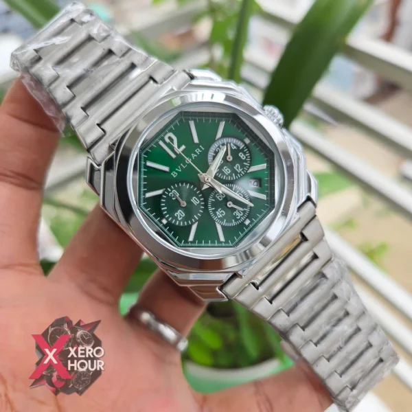 Bvlgari Octo Finissimo Watch | Green Dial | Chronograph | AA Grade