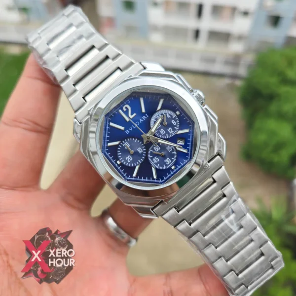 Bvlgari Octo Finissimo Watch | Blue Dial | Chronograph | AA Grade