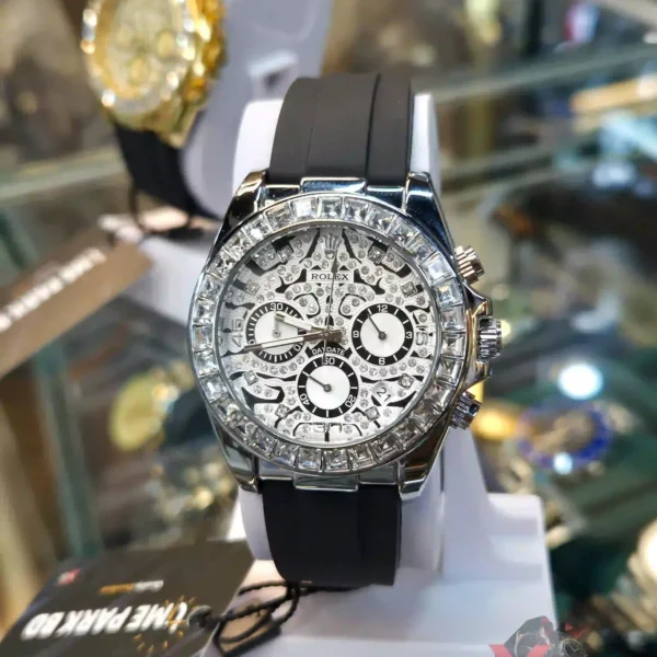 Rolex Daytona | Eye of the tiger | Silver Edition | Silicon Strap | AA Grade