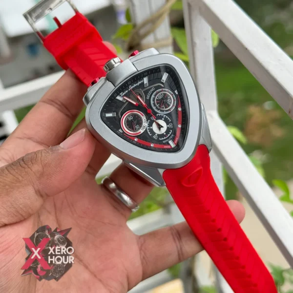 Lamborghini Watch | Red Silicon Strap | AA Grade
