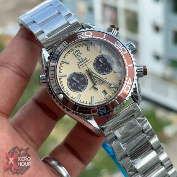 Omega Seamaster | Chronograph - Cream | No Date | AA Grade