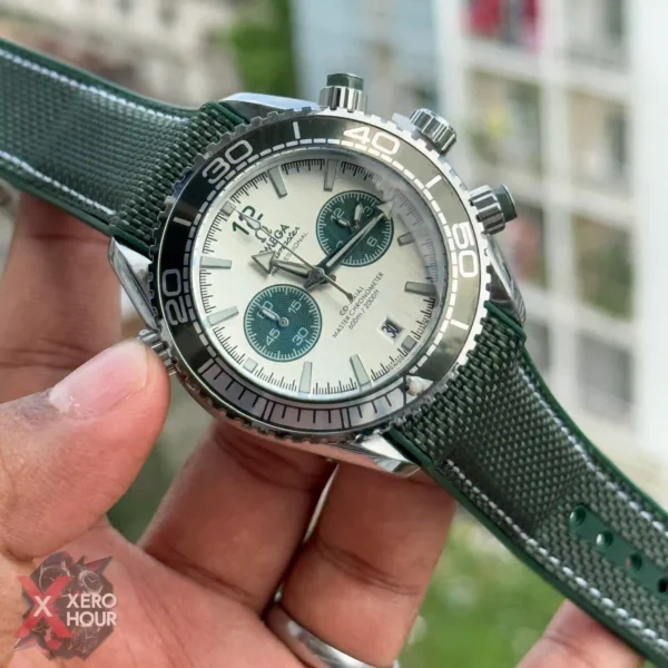 Omega Seamaster Chronograph | Green Bezel | Nylon Strap
