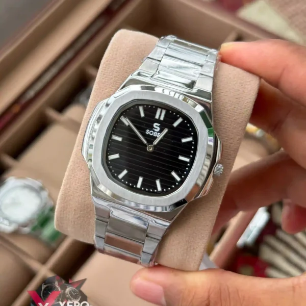 Sober Patek Style | Authentic | Single Tone | Black Dial