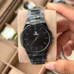 Sober Hexa Style | Authentic brand | Single Tone | Full Black dial | Sunbrust effect dial
