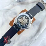 Fossil Automatic Leather Belt Watch black Belt Silver Body — alternate view 4