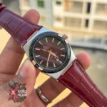 Omega Constellation | Sweeping Movement | Leather Belt watch | Red with Red