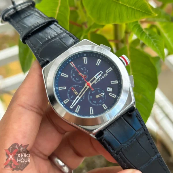 Tommy Hilfiger | Classic Chronograph | Black belt blue dial | AA Grade