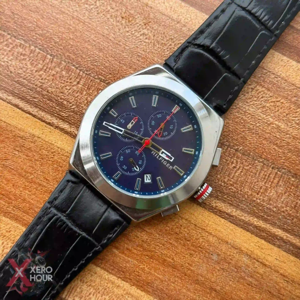 Tommy Hilfiger Black belt blue dial AA Grade — alternate view 2