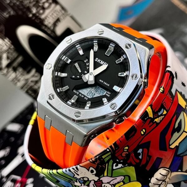 Skmei  2243 – World time 50 Timezone- Orange