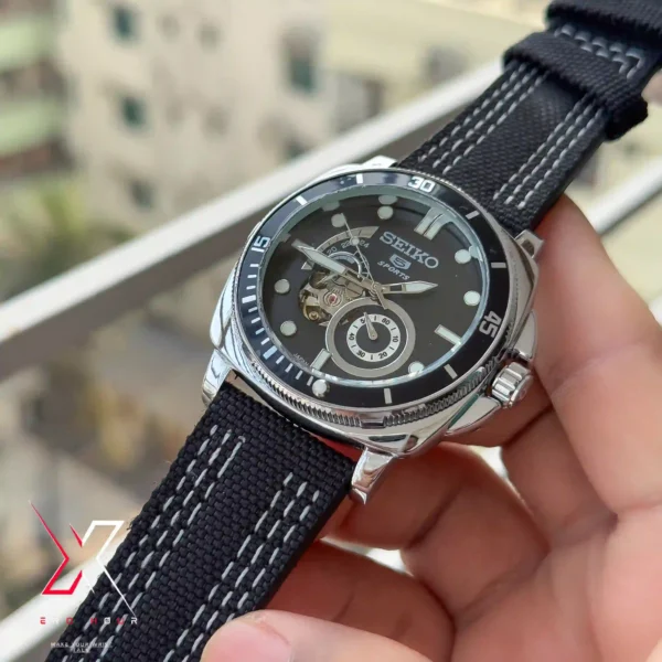 SEIKO 5 SPORT MECHANICAL WATCH | NYLON STRAP PU LEATHER BELT | SEMI AAA