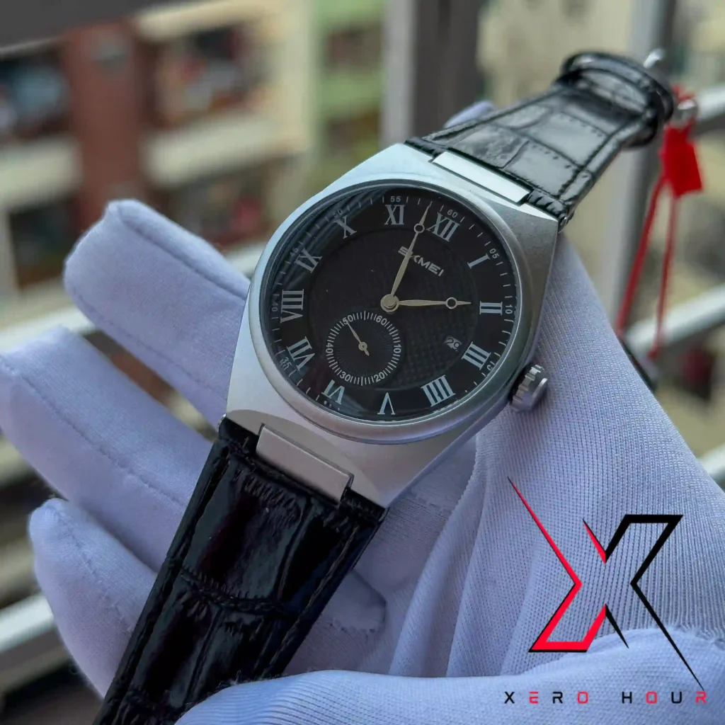 SKMEI 9390 Fashion Business Class Leather Belt Quartz Watch — alternate view 2