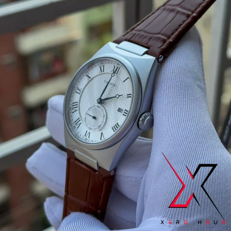 SKMEI 9390 Fashion Business Class Leather Belt Quartz Watch — alternate view 3