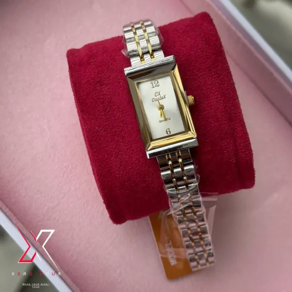 CASLEX LADIES WATCH -3 | SQUARE TV SHAPE  | AUTHENTIC BRAND QUARTZ MOVEMENT WATCH