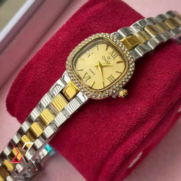 CASLEX LADIES WATCH 4 | SQUARE STONE  | AUTHENTIC BRAND QUARTZ MOVEMENT WATCH