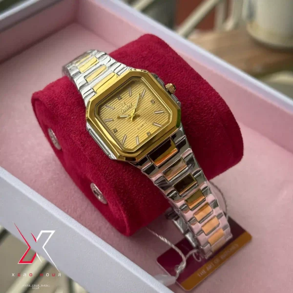 CASLEX LADIES WATCH 5 | SQUARE SANTOS STYLE  | AUTHENTIC BRAND QUARTZ MOVEMENT WATCH