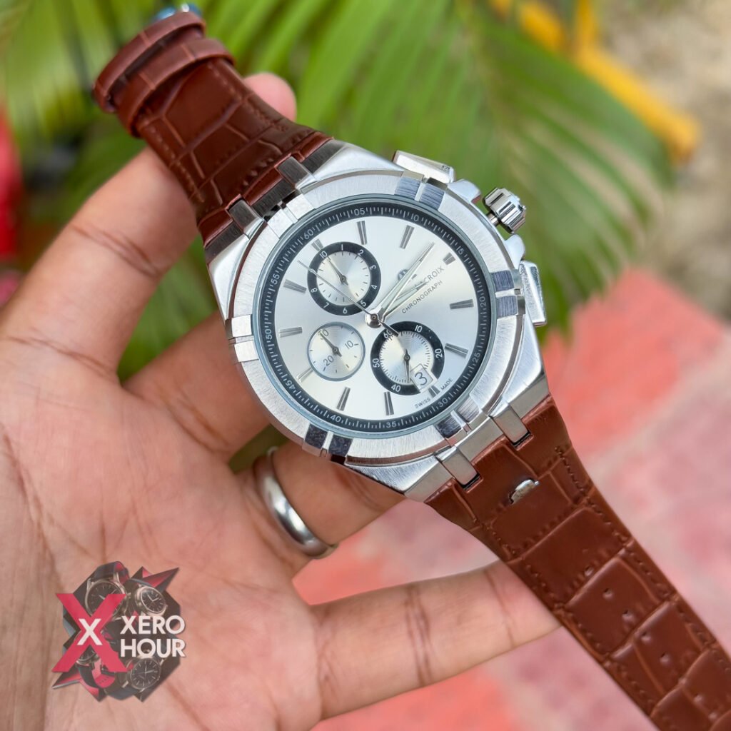 MAURICE LACROIX LEATHER CHRONOGRAPH BELT WATCH