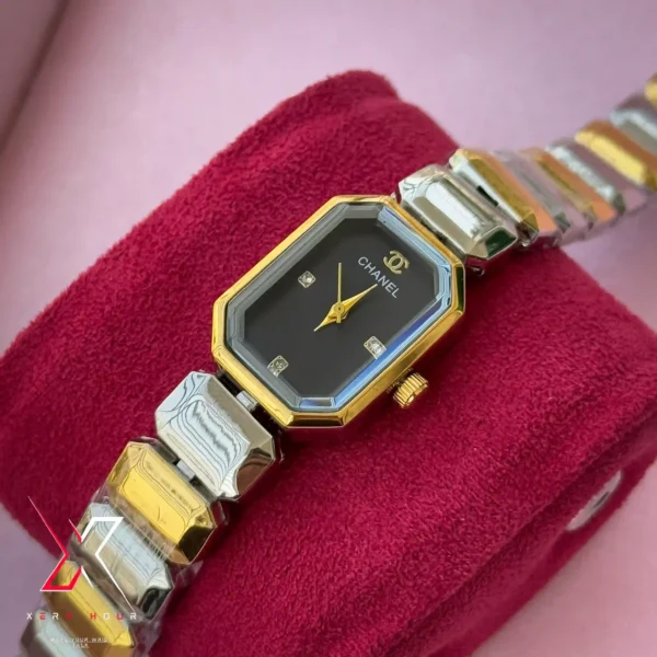 GUCCI SQUARE DUAL TONE SLIM IPG COATING LADIES QUARTZ MOVEMENT WATCH | STYLISH LADIES WATCH