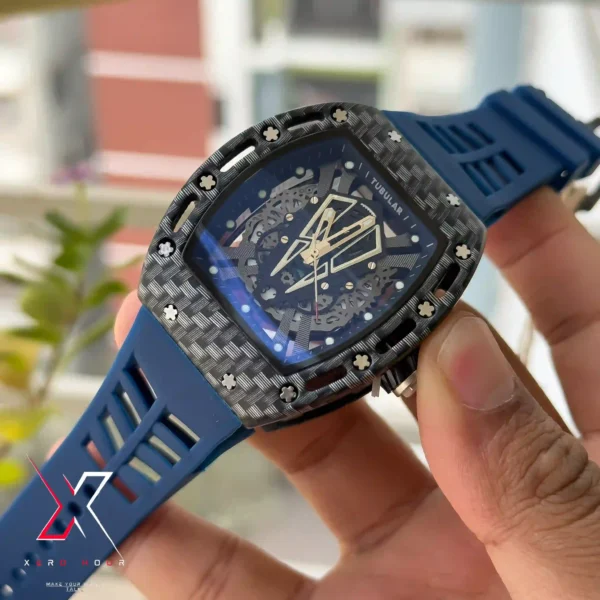 TUBULAR RM STYLE SILICONE STRAP QUARTZ MOVEMENT AUTHENTIC BRAND WATCH — alternate view 5