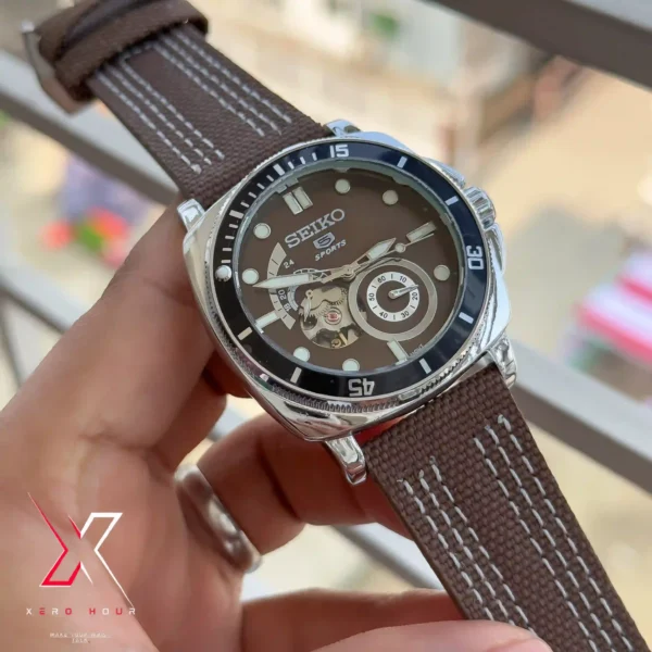 SEIKO OPEN HEART NYLON STRAP SPORT WATCH | SEMI AAA STANDARD AUTOMATIC MOVEMENT