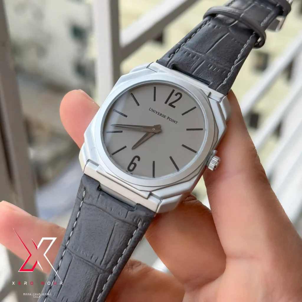 UNIVERSE POINT BVLGARI STYLE AUTHENTIC BRAND WATCH LEATHER BELT VERSION — alternate view 2
