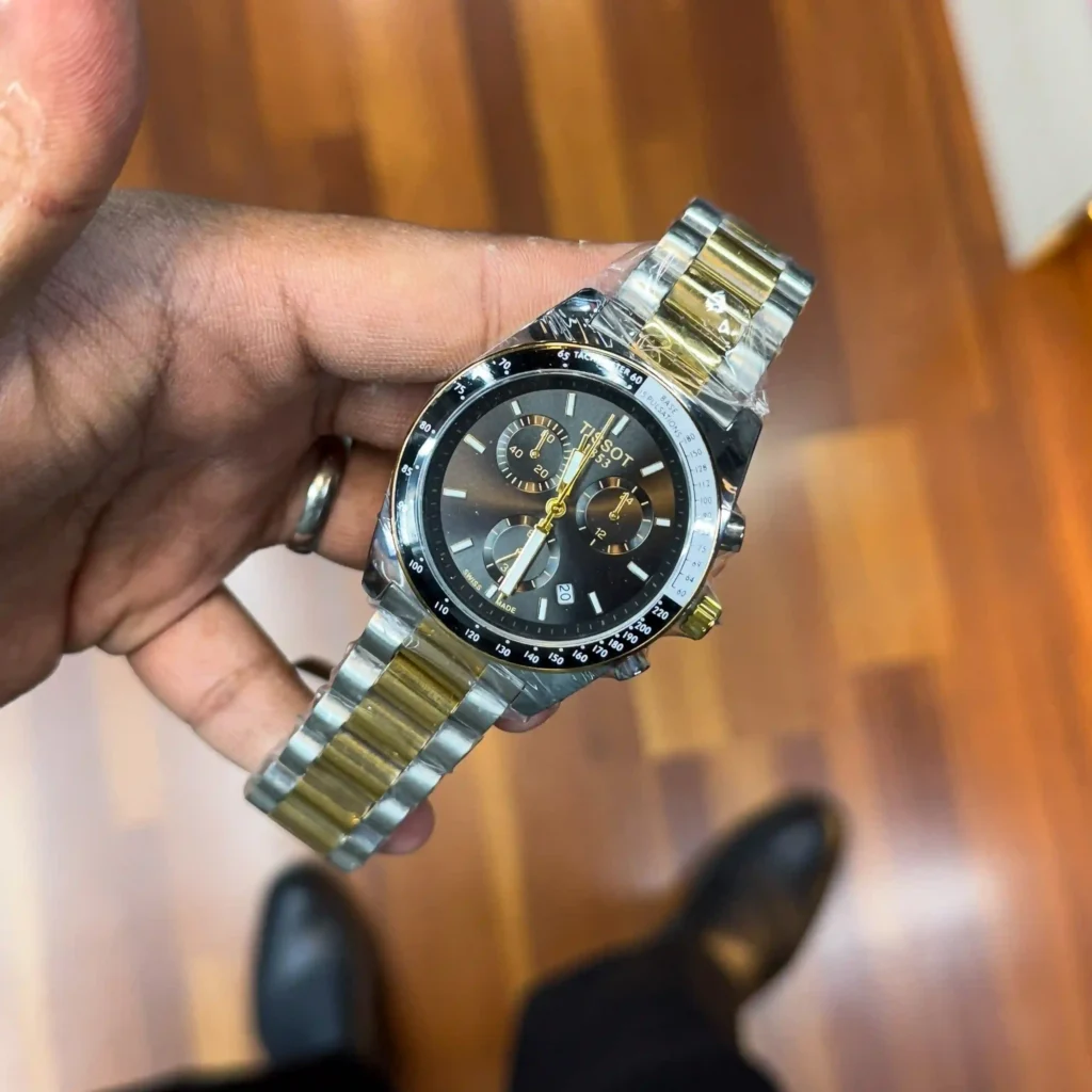 TISSOT CHRONOGRAPH DUAL TONE WATCH AA STANDARD QUARTZ MOVEMENT