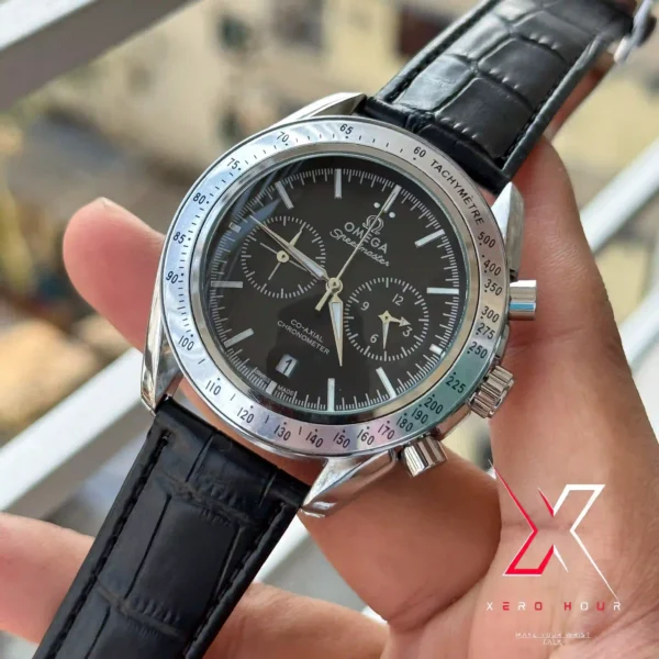 OMEGA SEAMASTER CHRONOGRAPH PU LEATHER BETL WATCH | AA GRADE STANDARD | MULTI COLORS