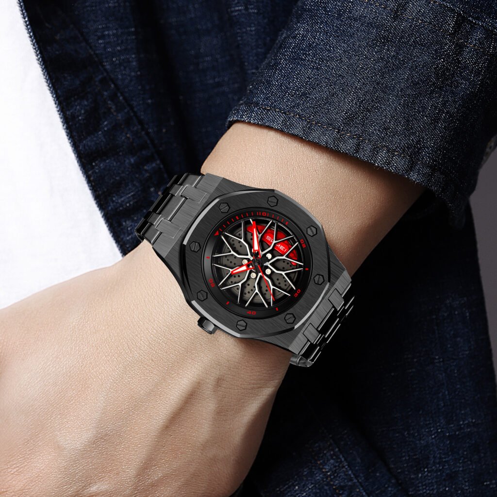 SKMEI 2359 sports watch quartz metal case fashion high quality turn wheel face watch — alternate view 2