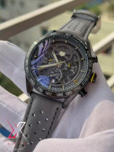 TAG HEUER CARRERA PORSCHE EDITION CHRONOGRAPH LEATHER BELT 4 COLOR OPTIONS — alternate view 3