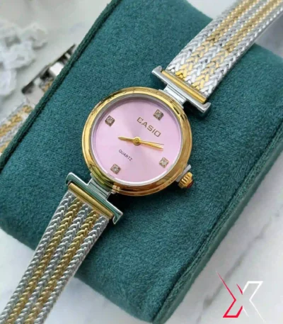 Casio Ladies Mesh Chain watch AA Standard 4 color — alternate view 2