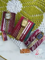 Caslex CX BK023- | 3 link  Chain round square | Original Brand Ladies Watch
