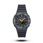 Casio-Style G-Shock GA-2100 – Full Black Multicolor Brick Dial