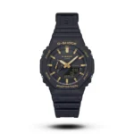 Casio-Style G-Shock GA-2100 – Full Black Gold Accent