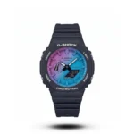 Casio-Style G-Shock GA-2100 – Full Black Purple Blue Gradient