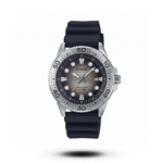 Casio-Style Oceantrail Deepwave – Silver Bezel Grey Dial Black Strap