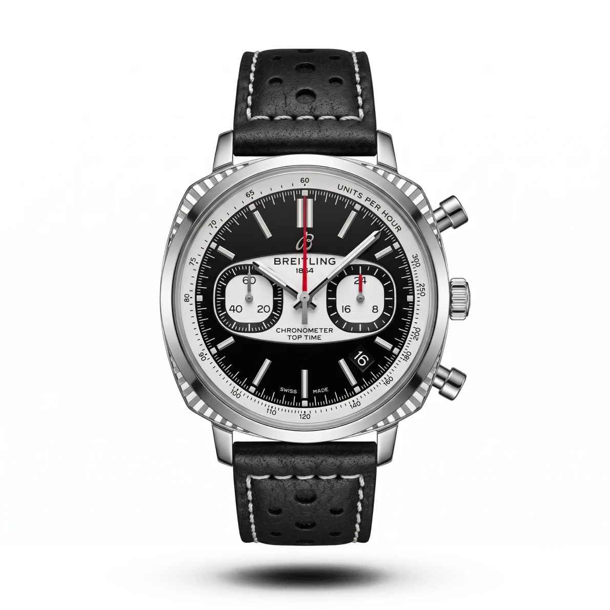 product-103af049-46ff-47af-8cc8-3b7781ccd0f8.webp Breitling-Style Top Time Zorro Perforated Black Strap Black Dial Watch - Image 1