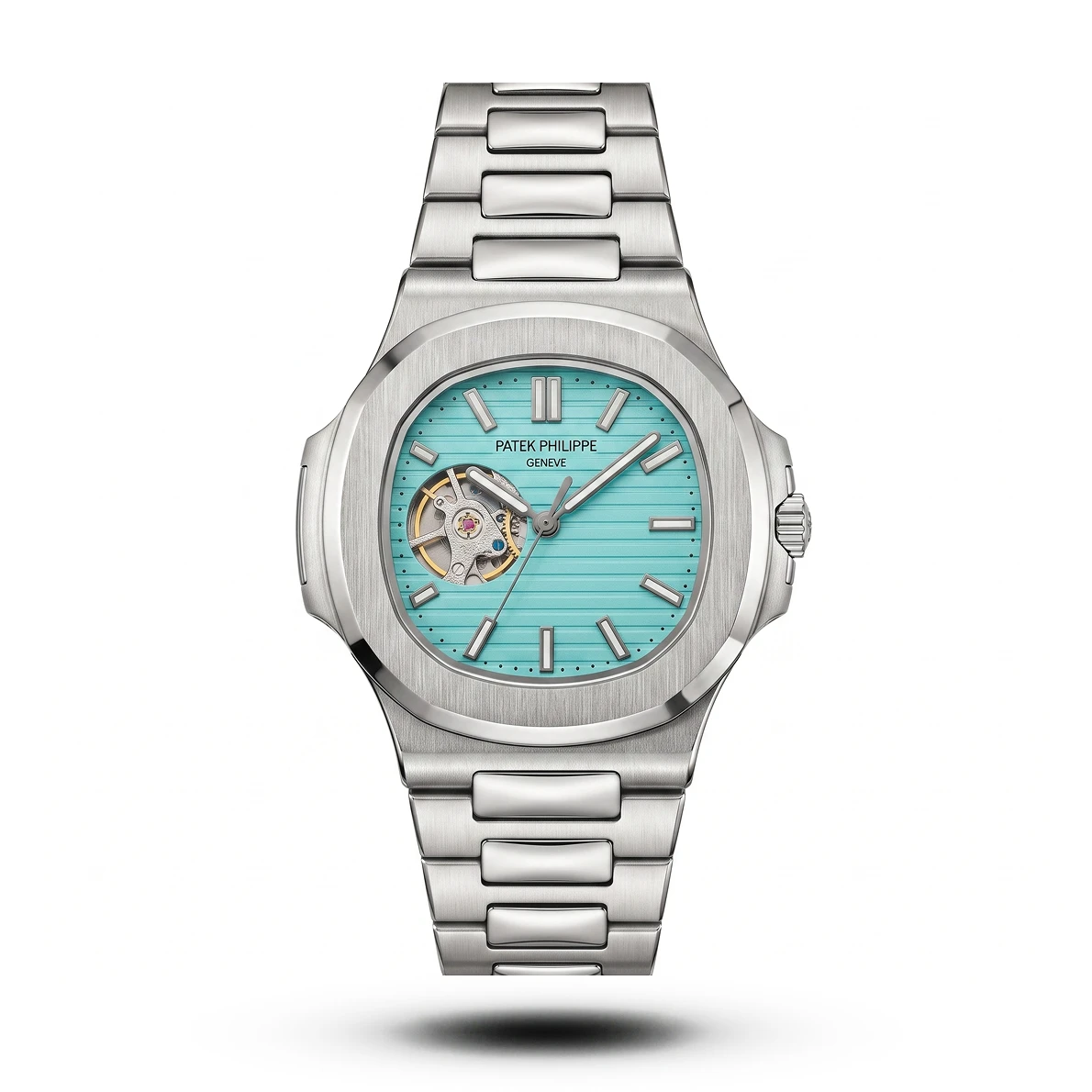 product-1540a6fd-4be8-4625-abe7-3ef6d8e5e60e.webp Patek Philippe-Inspired Nautilus Open-Heart Automatic Tiffany Dial Watch - Image 1