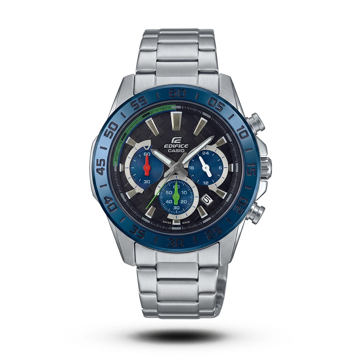 product-177b2832-d5d9-47d7-8158-71bda3cea57e.webp Casio-Style Edifice Chronograph Black Dial Blue Bezel Dial Watch - Image 1