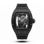 Rm Bubba Watson Skeletonized Silicone Strap Black Case Watch