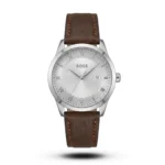 Hugo Boss Guilloché Roman Dial Brown Leather White Dial Watch