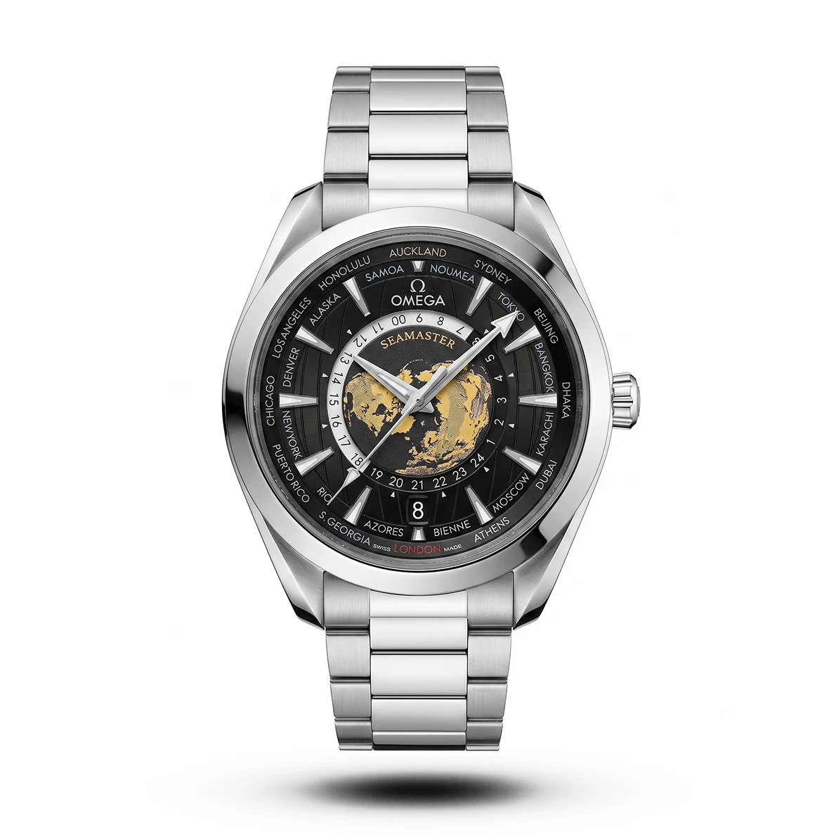 product-27c550c7-7b49-4da6-878e-bdc8e82616e3.webp Omega-Style Seamaster Aqua Terra Worldtimer Black Dial Watch - Image 1