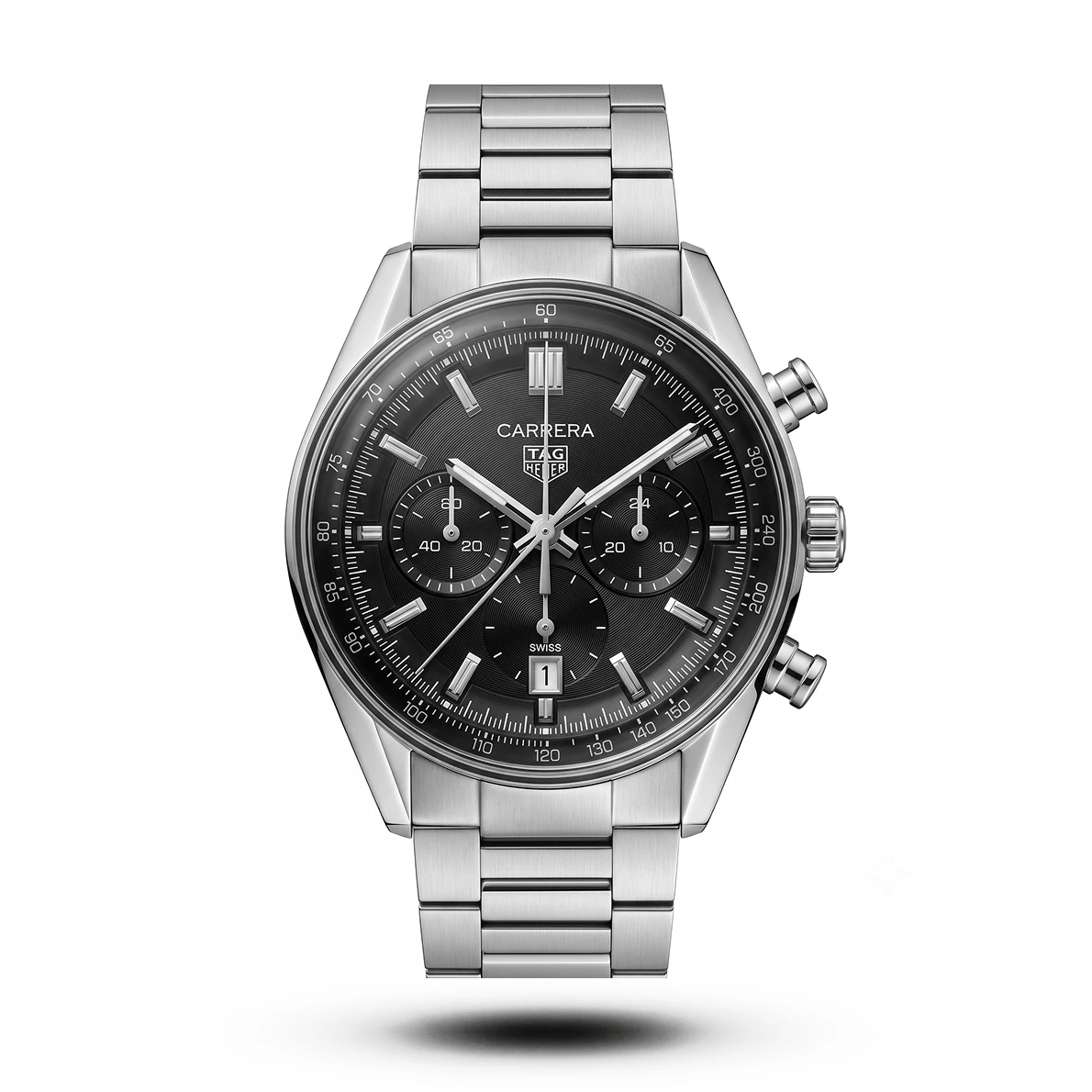 product-2e8b9565-a504-48f5-b541-c3649ea7c35b.webp Tag Heuer-Style Carrera Chronograph Black Dial Metal Watch - Image 1