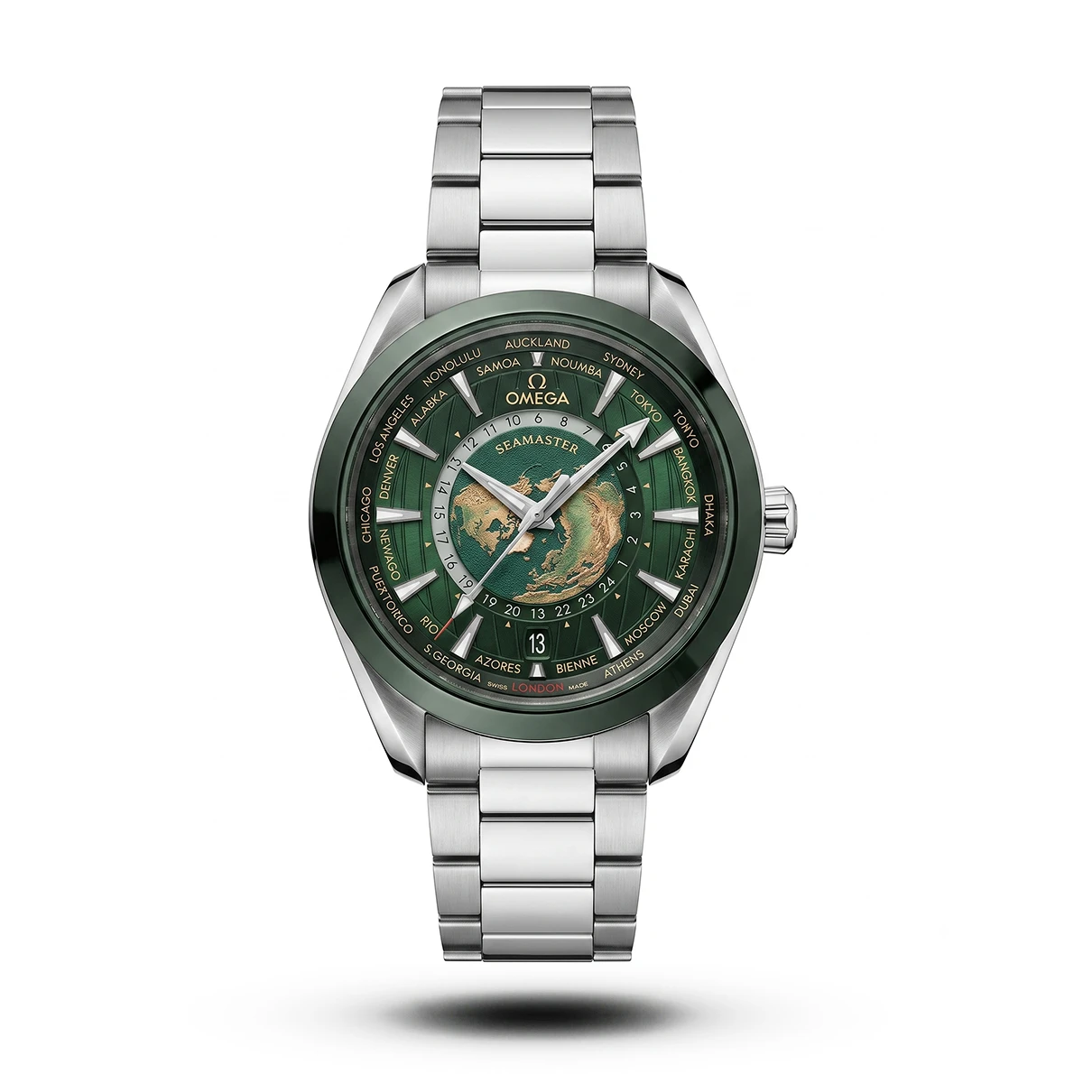 product-32451c98-7339-44e1-a7c4-d7a398874e9c.webp Omega-Style Seamaster Aqua Terra Worldtimer Green Dial Watch - Image 1