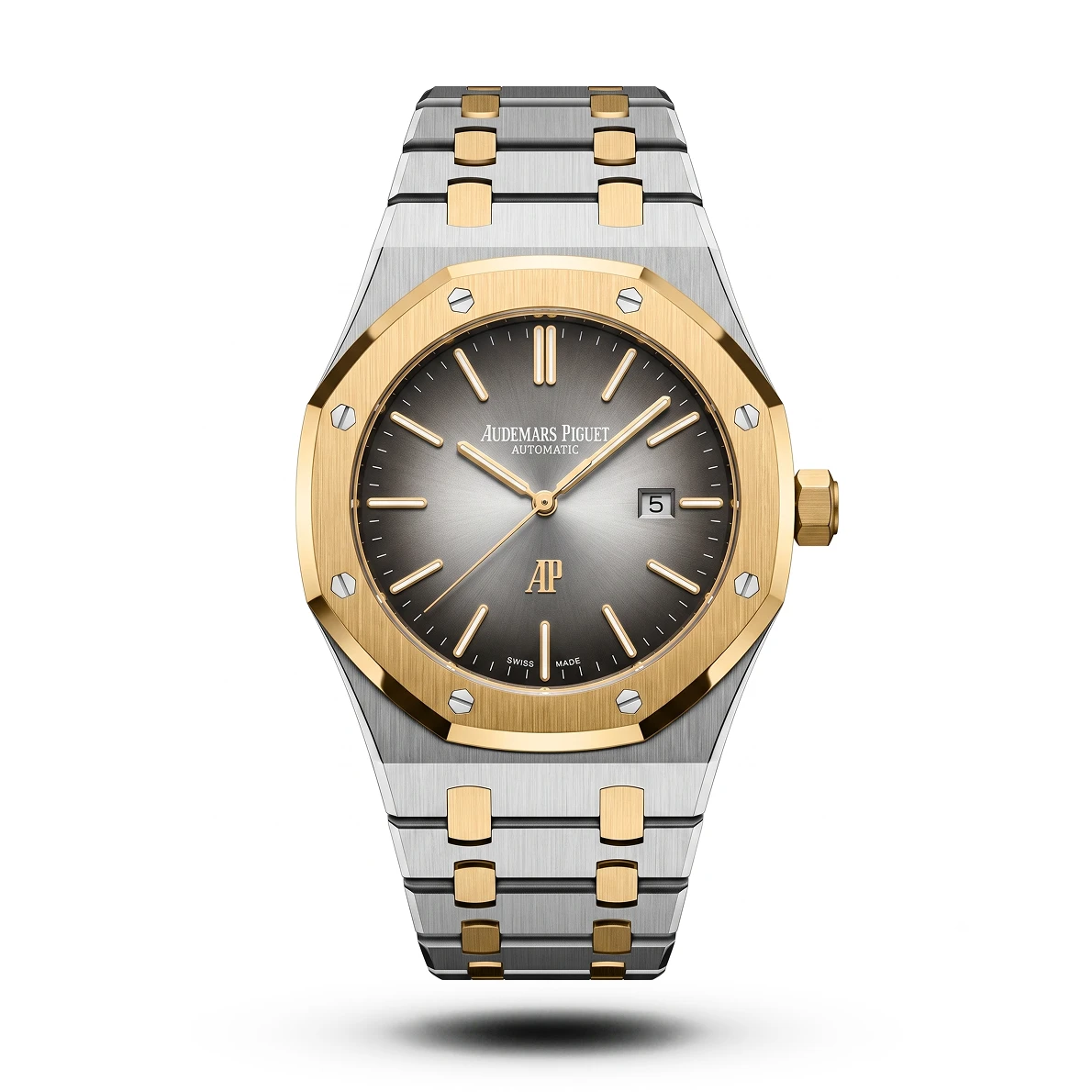 product-32f109a3-6b24-4f8c-9156-13200bb992aa.webp Ap Royal Oak Two Tone Steel Grey Dial Watch - Image 1