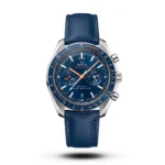 Omega Speedmaster Racing Co-Axial Blue Dial Orange Accent Leather Watch