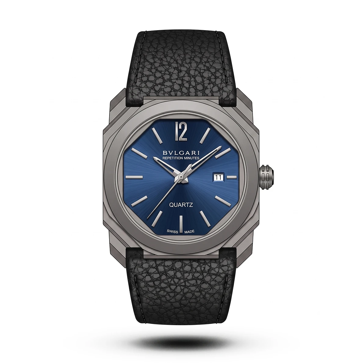 product-3eb529ac-430b-4d52-904c-f5263b11ca6e.webp Bvlgari Octo Finissimo Black Strap Black Case Blue Dial Watch - Image 1