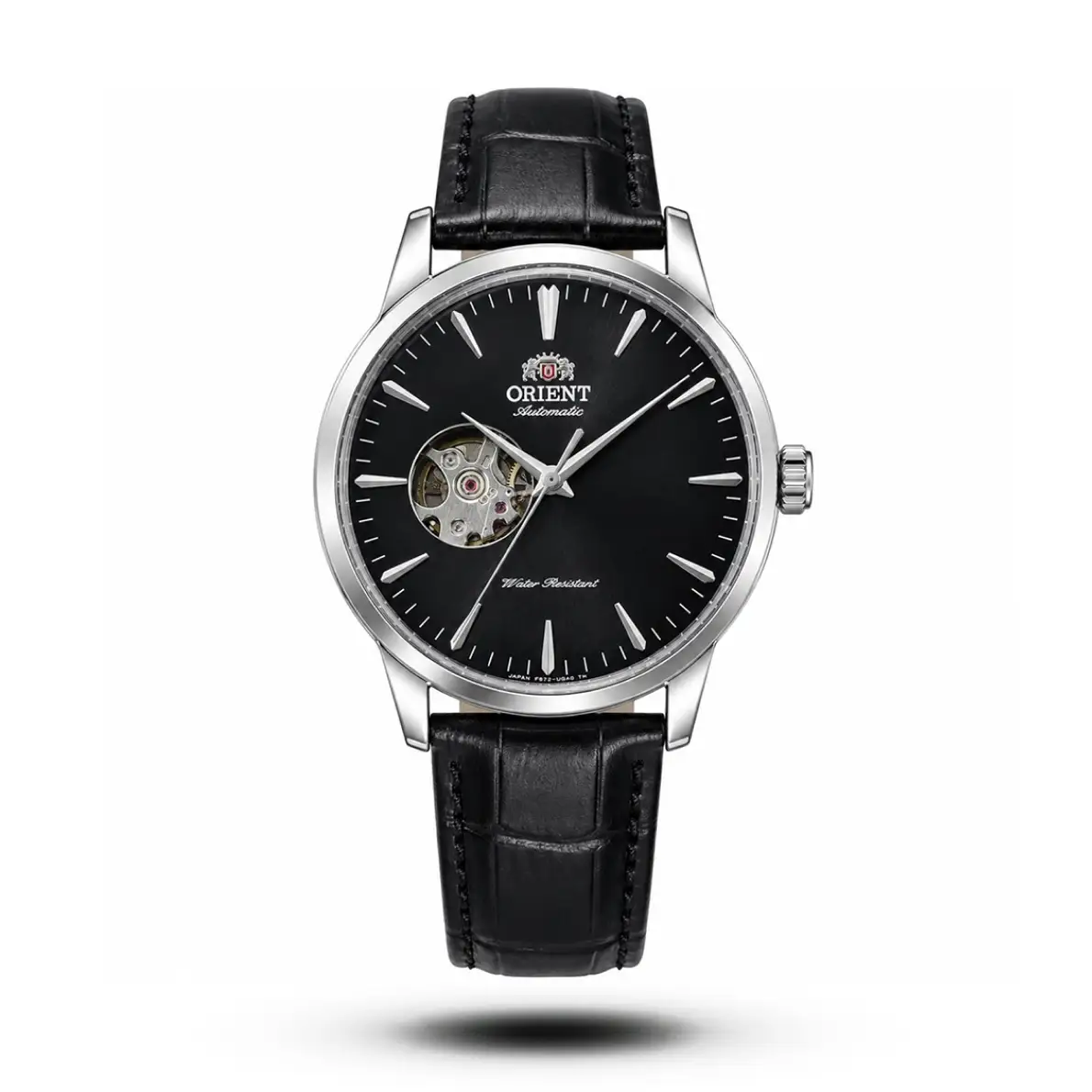product-3f93c383-5cc4-44f4-94f6-51d535a73834.webp Orient-Style Open-Heart Automatic Black Dial Black Leather Strap Watch - Image 1