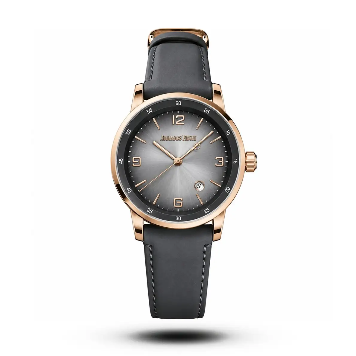 product-405d2bd9-16ba-4f0b-ad57-b09ded8bed0e.webp Ap Rose Gold Case Fumé Dial Leather Watch - Image 1