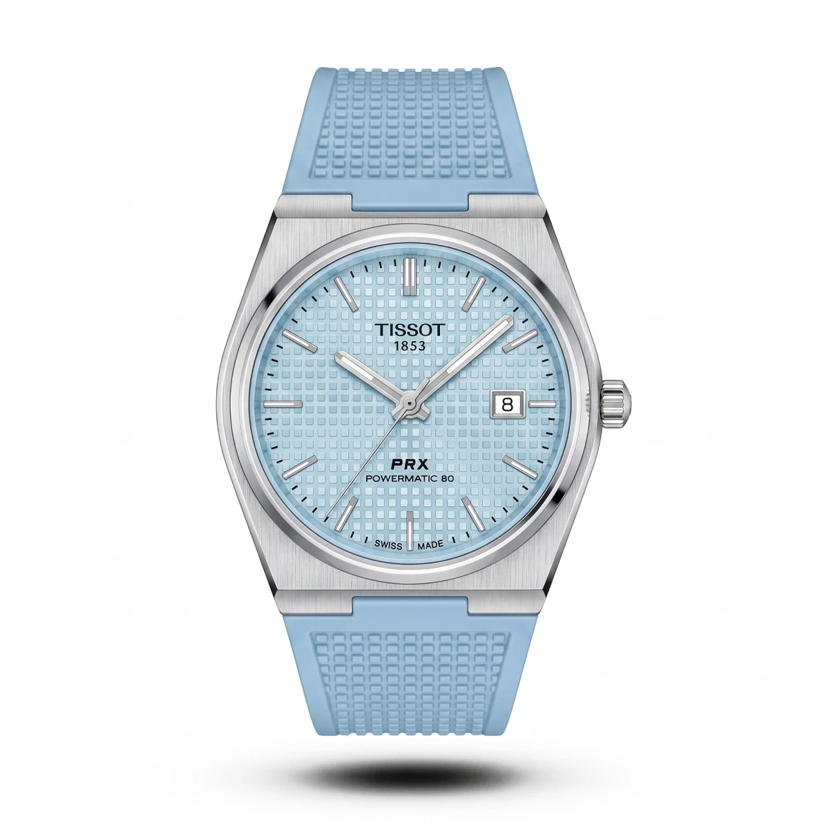 product-40f5a22c-9691-4a3a-864c-1fcc7ae250fb.webp Tissot Prx Powermatic 80 Tiffany Strap Waffle Tiffany Dial Watch - Image 1